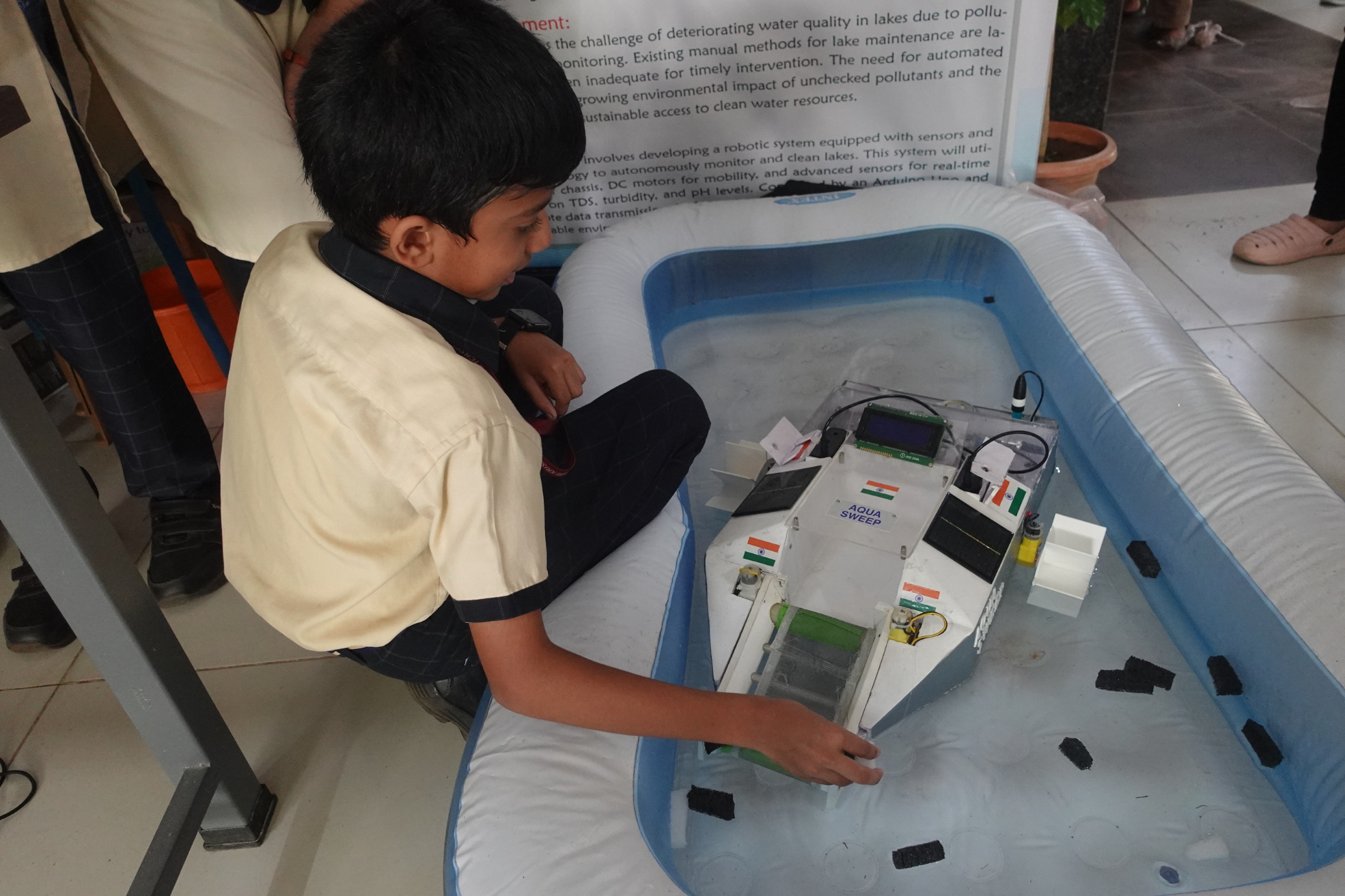 Aqua Sweep: Smart Lake Monitoring and Cleaning Boat for Cleaner Waterways